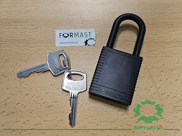 Cadeados de bloqueio de Segurança Brady SafeKey. Formast