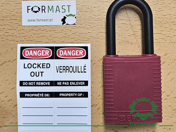 Cadeados de bloqueio de Segurança Brady SafeKey. Formast