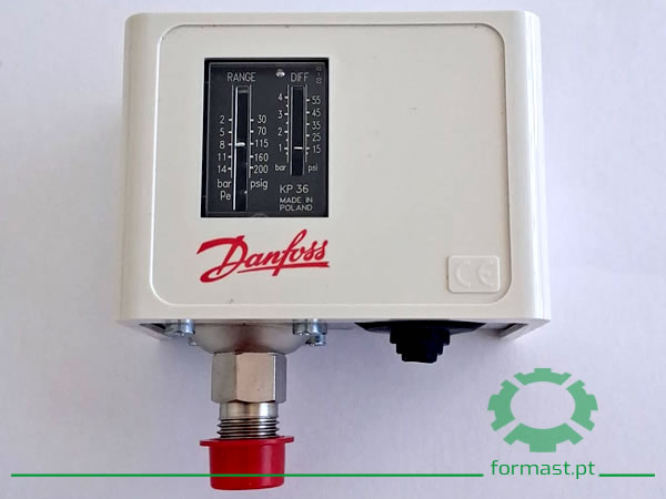 Pressostato DANFOSS KP36 – Controlo mecânico fiável para sistemas industriais. Formast