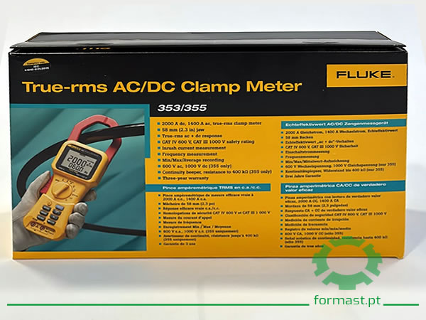 Fluke 355. Pinça Amperimétrica True-RMS. Formast