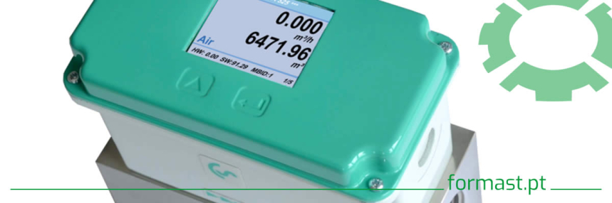 Caudalímetro compacto em linha para ar comprimido e nitrogénio